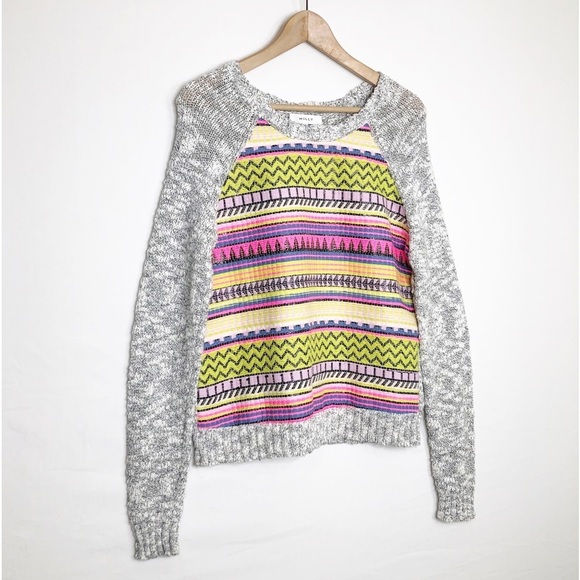 Milly couture marble embroidered Raffia sweatshirt and Sweater - Picture 9 of 9